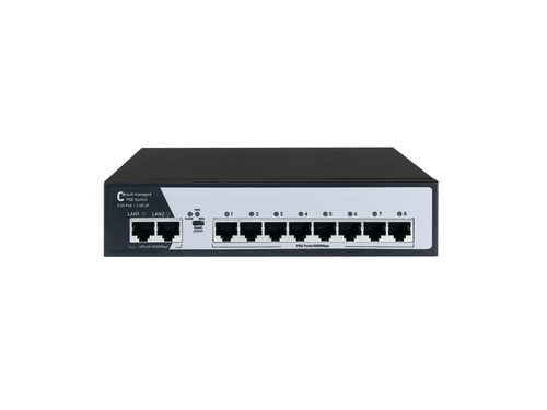 SH-CM4100-3010T|Cloud Managed PoE Switch |8x 10/100/1000M PoE+ | 2x 10/100/1000M RJ45 Uplink
