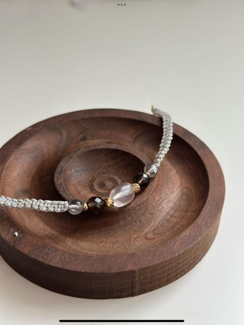 蠟線編織手繩 內斂的灰