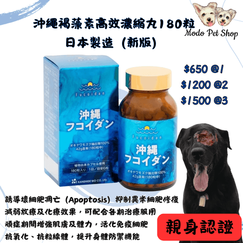 沖繩褐藻素高效濃縮丸 180粒(新版) Okinawa Mozuku Fucoidan Premium Concentrated Capsules (180 Capsules, New Version