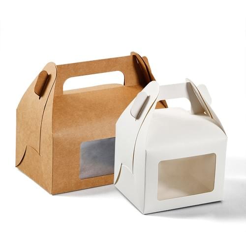 Kraft Paper Cake Box with Clear Window