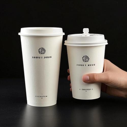 Disposable Paper Coffee Cups with Snap-on Lids