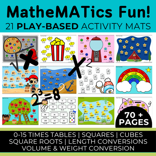 MatheMATics Fluency Mats: 21 Play-based Activity Mats