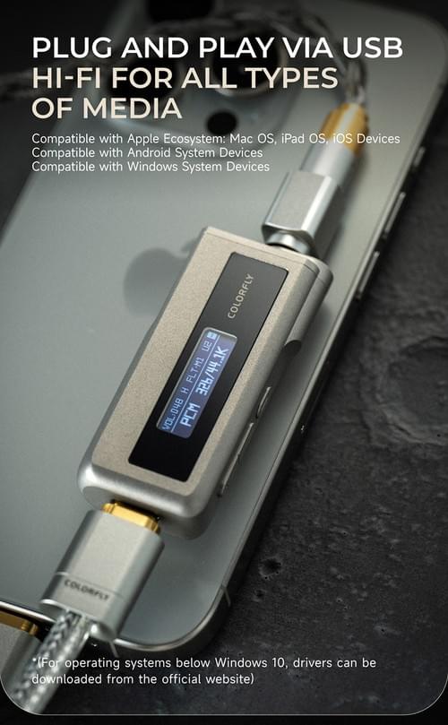 COLORFLY CDA M2 Portable MINI USB DAC/AMP Headphone Amplifier 2*CS43198 chip PCM768 DSD256 3.5+4.4mm