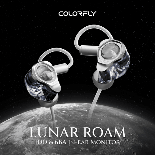 COLORFLY LUNAR ROAM 1DD+6BA In‑Ear Monitor, DLC Diamond‑Gold Ball‑Top Dynamic Driver HiFi IEM