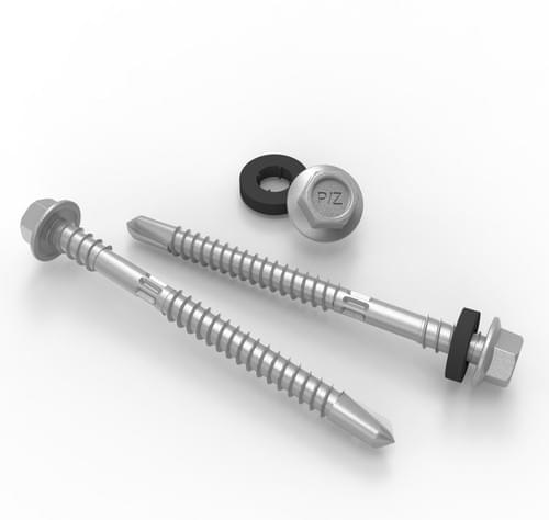 Hex Washer Head Double Thread Knurled Self-Drilling Screw