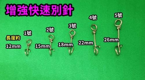【黑水墨】不銹鋼 增強快速別針 1~5號 路亞 假餌 木蝦通用