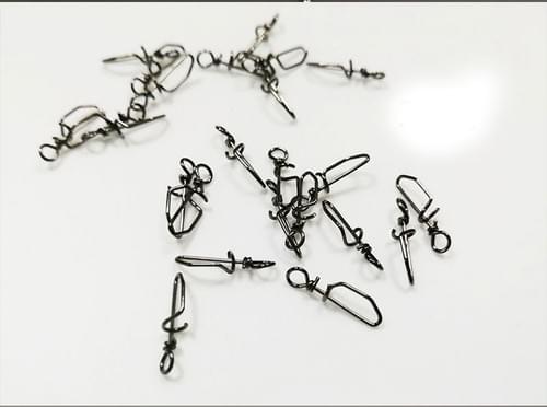 【黑水墨】不銹鋼電鍍銀黑快速別針 6號 8號 10號100隻大包裝 木蝦專用