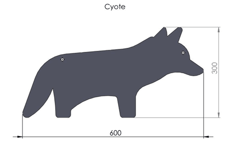 Cyote animal steel gong (600x300)