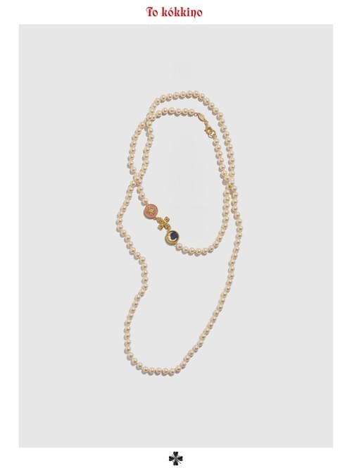 tokokkino「Moon Starfall」Sun and Moon Pearl Long Necklace