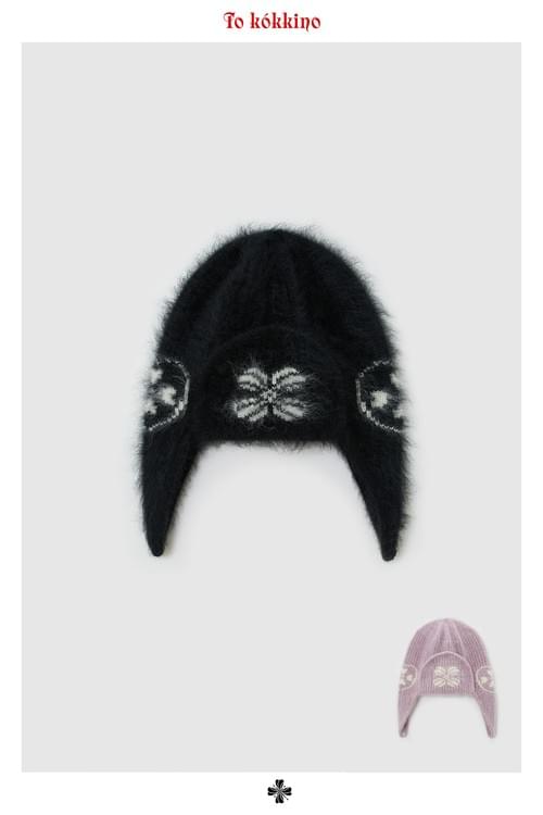 tokokkino* Cashmere 3D Heart Metal Knitted Hat *Super Grade-A Cashmere*