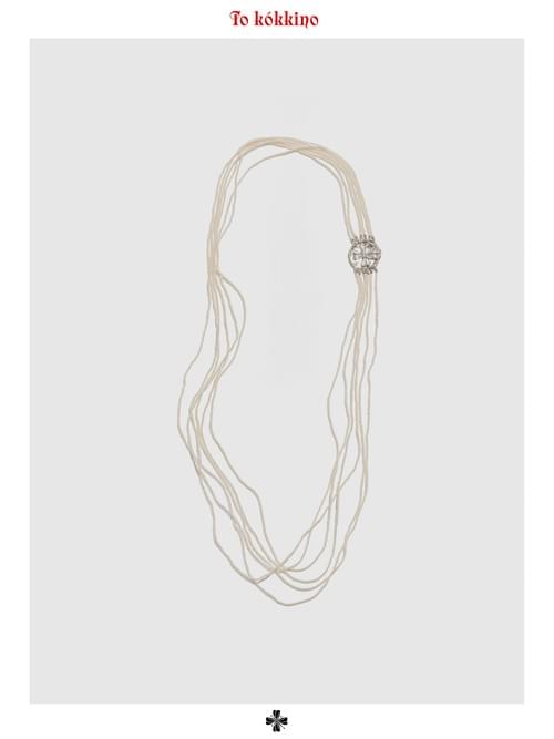 tokokkino 'Lost Island' Medal Pearl Multilayer Long Necklace