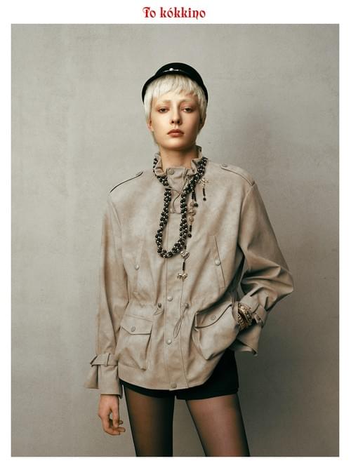 tokokkino* Eco-Friendly Suede Belted Jacket