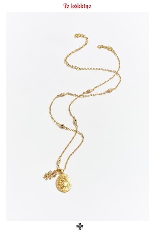 tokokkino* Wealth Crab Gemstone Necklace