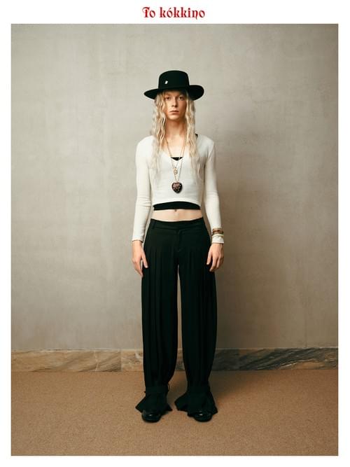 tokokkino* Pleated, Soft, Adjustable Suit Pants