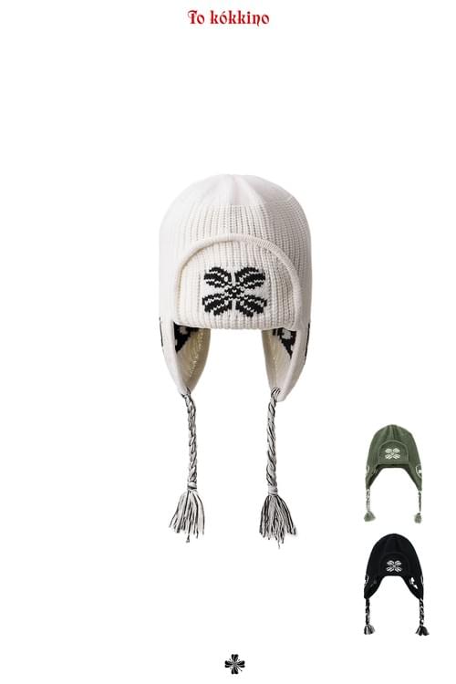tokokkino* Cashmere Long-Haired Earflap Ski Hat