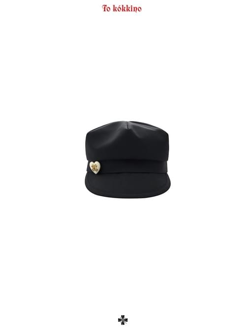 tokokkino "First Love Academy" Silk Dark-Tone Heart Newsboy Cap
