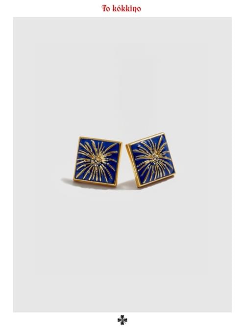 tokokkino「Blue Twilight」Enamel Stud Earrings