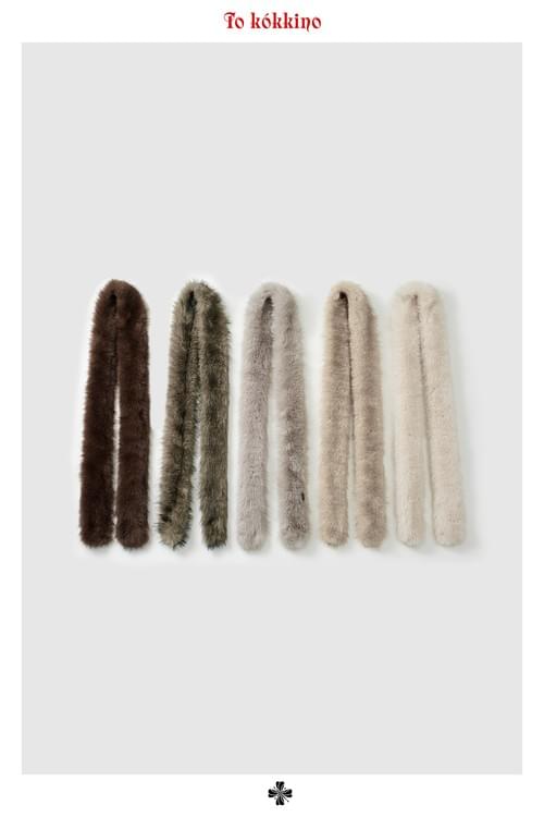 tokokkino* Fox Fur Long Scarf