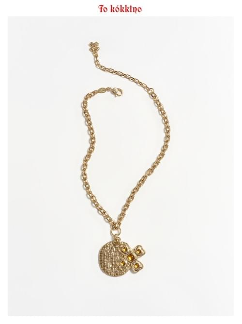 tokokkino* Crocodile Texture Classic Four-Sided Bowknot Necklace
