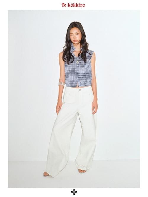tokokkino「Zero Gravity」Cotton Mid Rise 027 Wide Leg Pants
