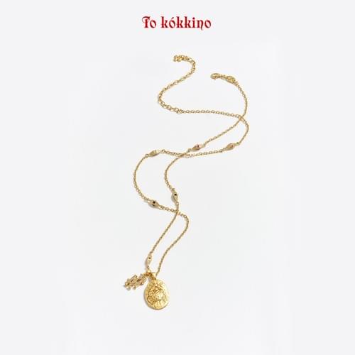 tokokkino* Wealth Crab Gemstone Necklace