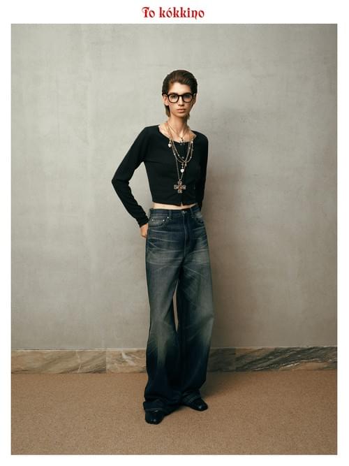 tokokkino* Two-Tone Retro Jeans