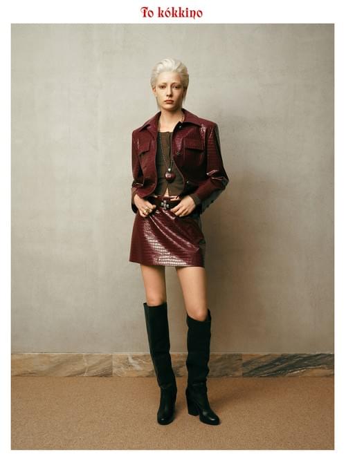 tokokkino*Eco - Friendly Red Crocodile Skin Suit