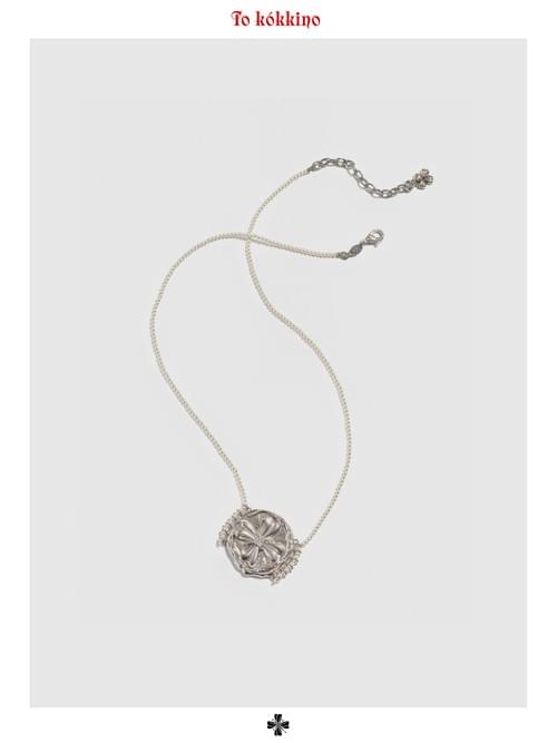 tokokkino 'Poem of the White Night' Embossed Metal Bead Necklace