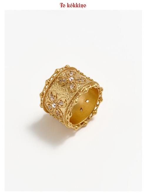 tokokkino* Lace Four-Sided Bowknot Ring