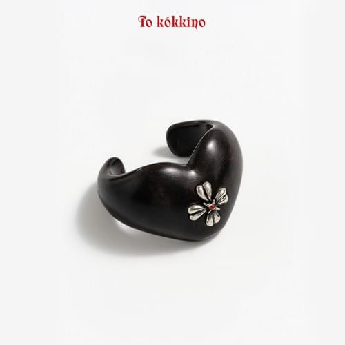 tokokkino* Purple Sandalwood Heart Bracelet