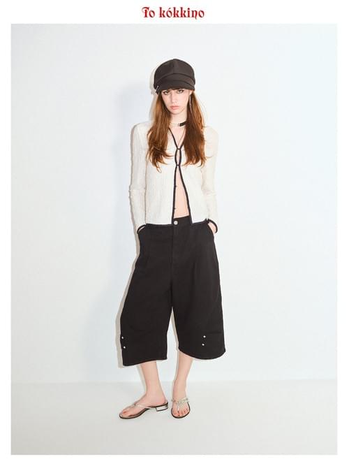 tokokkino「White Night」Black and White French Cardigan