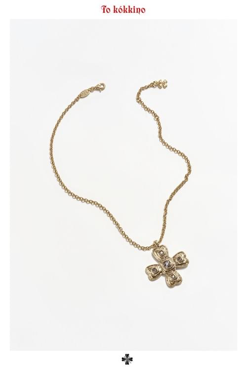tokokkino* Champagne Gold Mini Four-Sided Bowknot Necklace