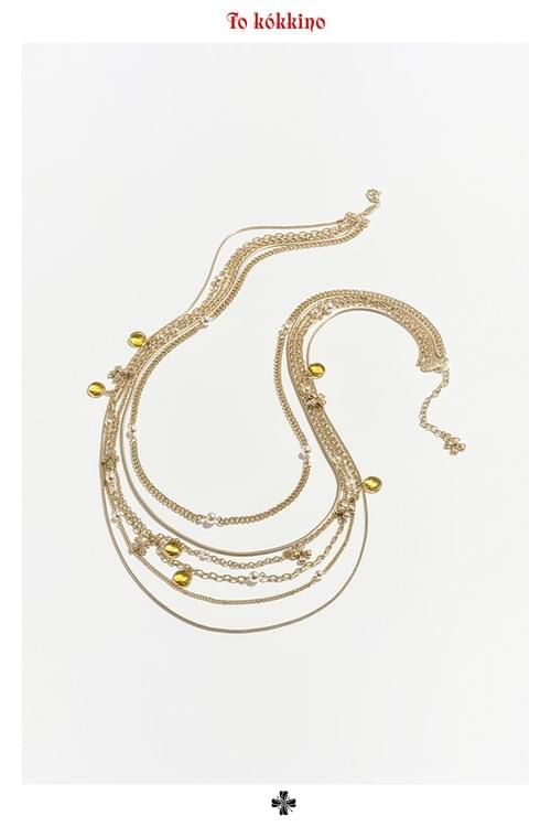 tokokkino* Multi-Chain Combination Necklace