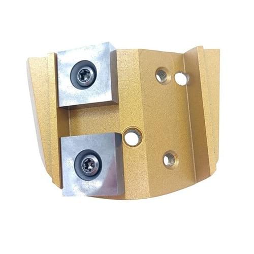 2-Bolt Carbide Scraper Shoes for Lavina Grinder — Glue/Mastic & Coating Stripping Tool