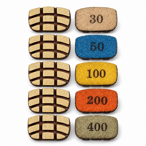 MONKEY KING Ceramic Transitional Pads for NewGrind Rhino Grinder | 30–400 Grit | 3-Piece Set