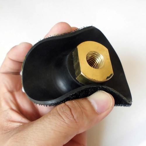 4 Inch Soft Flexible Hook and Loop Backer Pad for Diamond Polishing Pads, M14 or 5/8-11 Thread