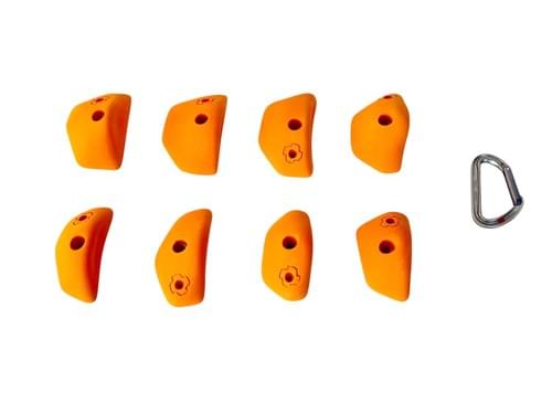 8 x climbing holds: medium protruding subtle edges - catalogue ref. E00014