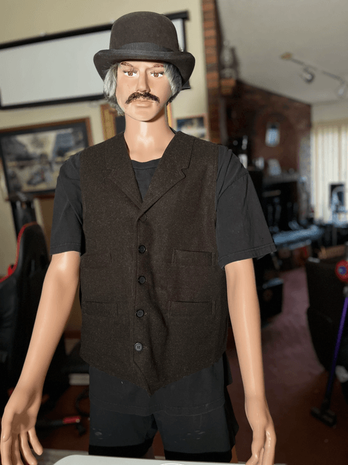 NEW - Frontier Classics - Dark Brown Wool Blend - Gunfighter Vest - Size XL - Fast Shipping!
