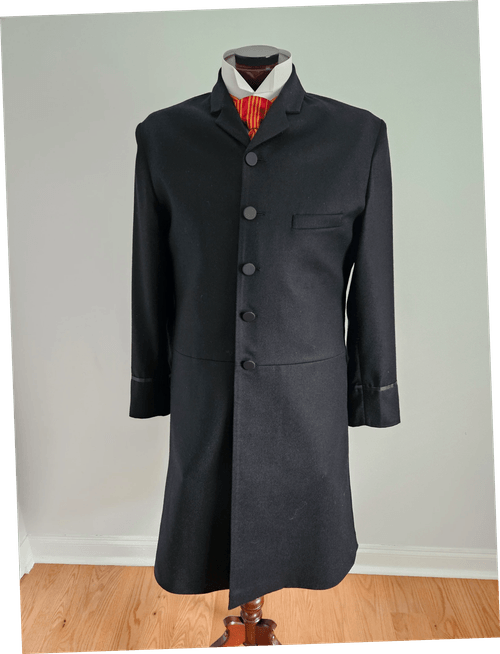 New - Victorian Single Button Frock Coat - Size 40-42 Made with period correct patterns & materials 1