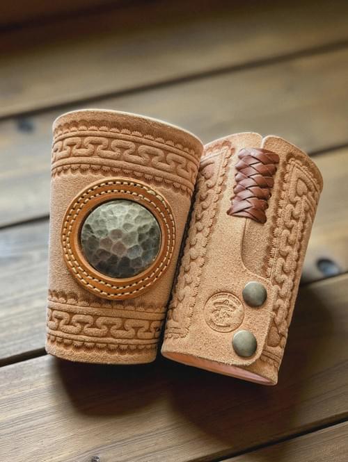 Custom Cowboy Cuff Set - Made to Order - Finely crafted from quality Rough Out American leather