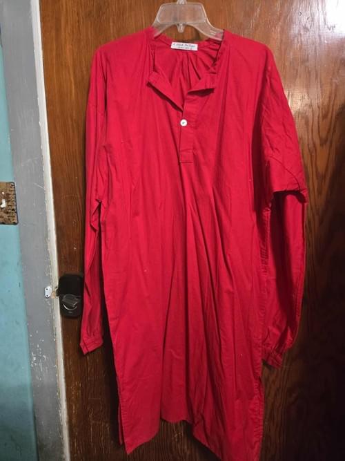 Sold Red Long Riflemen's frock shirt (Pioneer shirt) - Size XL