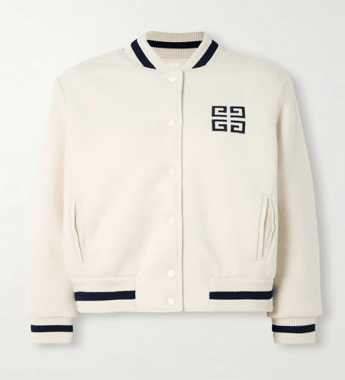ANT-Hello Embroidered wool felt bomber jacket