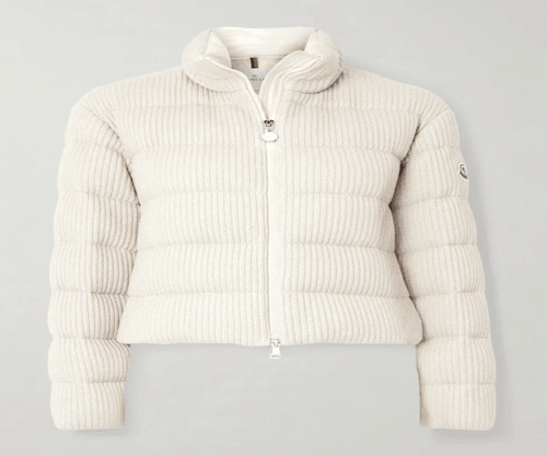 ANT-Hello Quilted ribbed metallic cotton down jacket.