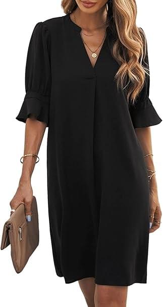 ANT Black one-piece slim-fit dress