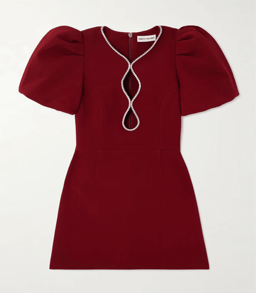 ANT- Crystal-Embellished Cutout Cady Mini Dress