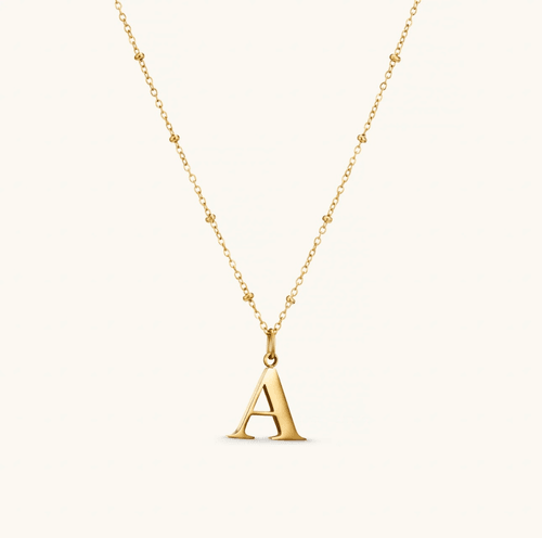 ANT-The letter A goes with a stylish necklace