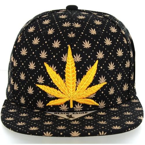 EMBROIDERY ALL OVER PATTERN VISOR SNAPBACK CAP