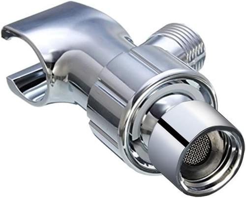 Adjustable Shower Arm Mount- with Universal Wall Hook Bracket and Brass Pivot Ball