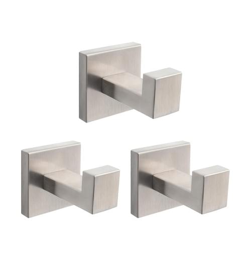Bath Towel Hooks -SUS304 Stainless Steel Square Clothes Robe Hooks Hanger
