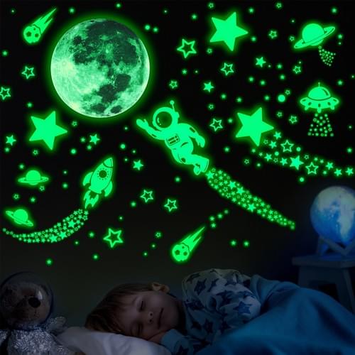 Pack of 1503 Luminous Stars Moon Starry Sky Stickers Children's Room